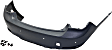 Rear Primed Bumper Cover, (Hybrid Model, With Park Distance Control), For Models Without M Package