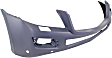 Front Primed Bumper Cover, For Models With Parktronic System, Headlight Washers and Active Curve Lighting