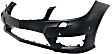 2012-2015 Mercedes Benz C250 - Front Primed Bumper Cover, For Models With AMG Styling Package, Parking Sensor Holes and Headlight Washer Holes, Without Side Marker Light Holes