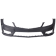 Front Primed Bumper Cover, For Models With AMG Styling Package, Without Parking Sensor Holes, Headlight Washer Holes and Side Marker Light Holes