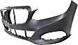 Front Primed Bumper Cover, Sedan/Wagon, Without Parking Aid Sensor Holes, With Chrome Insert, For Models Without AMG Styling Package, CAPA Certified