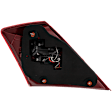 Passenger Side Tail Light, with Bulb, Halogen, Clear and Red Lens