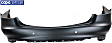 Rear Primed Bumper Cover, Sedan, For Models With Parking Aid Sensor Holes and AMG Styling Package, CAPA Certified