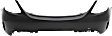 Rear Primed Bumper Cover, Sedan, With Sensor Holes, CAPA Certified