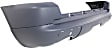 Rear Primed Bumper Cover, For Models With Styling Package (U49), Without Trailer Hitch and Parktronic Holes