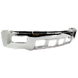Front Bumper, Chrome, With Fog Light Holes, Without Parking Aid Sensor Holes, Without Mounting Brackets