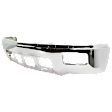 Front Bumper, Chrome, With Fog Light Holes, Without Parking Aid Sensor Holes, Without Mounting Brackets