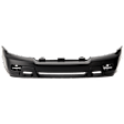 Front Primed Bumper Cover, LT Model, With Fog Light Holes, Without Parking Aid Sensor Holes