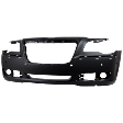 Front Primed Bumper Cover, Sedan, Except SRT-8 Model, With Parking Aid Sensor Holes and Adaptive Cruise Control