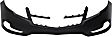 Front Primed Bumper Cover, Without Parking Aid Sensor Holes, Without Fog Light Holes