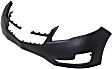 Front Primed Bumper Cover, Without Parking Aid Sensor Holes, Without Fog Light Holes