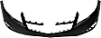 Front Primed Bumper Cover, Without Parking Aid Sensor Holes, Without Fog Light Holes