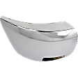 Front, Passenger Side Bumper End, Chrome Plastic