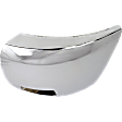 Front, Driver Side Bumper End, Chrome Plastic
