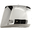 Front, Driver Side Bumper End, Chrome Plastic