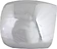 Front, Driver Side Bumper End, Chrome Plastic