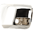 Front, Passenger Side Bumper End, Chrome Plastic