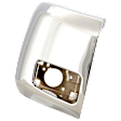 Front, Passenger Side Bumper End, Chrome Plastic
