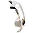 Front, Driver Side Bumper End, Chrome Plastic