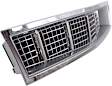 Front Bumper Grille, Chrome Shell with Silver Insert