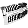Grille Assembly, Chrome Shell with Textured Black Insert, CAPA CERTIFIED