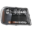 Passenger Side Headlight, with Bulb, Halogen, LT Model, Clear Lens, Black Interior