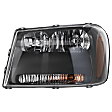 Driver Side Headlight, with Bulb, Halogen, LT Model, Clear Lens, Black Interior