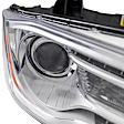 Passenger Side Headlight, with Bulb, Halogen, Clear Lens, CAPA Certified