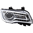 Passenger Side Headlight, with Bulb, Halogen, Sedan, Clear Lens, Chrome Interior, CAPA Certified