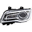 Driver Side Headlight, with Bulb, Halogen, Sedan, Clear Lens, Chrome Interior