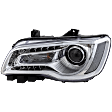 Driver Side Headlight, with Bulb, Halogen, Sedan, Clear Lens, Chrome Interior, CAPA Certified