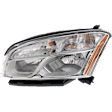 Driver Side Headlight, with Bulb, Halogen, Clear Lens, 4 Cyl., 1.4L Engine, CAPA Certified