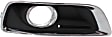 Front, Passenger Side Fog Light Trim, Black and Chrome