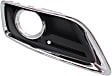 Front, Passenger Side Fog Light Trim, Black and Chrome