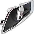 Front, Passenger Side Fog Light Trim, Black and Chrome