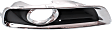 Front, Passenger Side Fog Light Trim, Black and Chrome