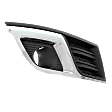 Front, Passenger Side Fog Light Trim, Black and Chrome, LT Model
