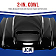 Cowl Hood, Steel, Primed, 2 in. Center Gap; 2 in. Raised