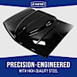 Cowl Hood, Steel, Primed, Reverse Cowl, 2 in. Raised