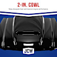 Cowl Hood, Steel, Primed, Reverse Cowl, 2 in. Raised