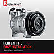 A/C Compressor, With Clutch, 6-Groove Pulley