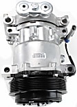 1998 Chevrolet Express 2500 - A/C Compressor, 4.33in Diameter; 6 Groove; HT6; Hoses Built to Top; PAG 46 Oil; with 2 O'Clock Coil, With Clutch, 6-Groove Pulley, 8 Cyl 6.5L