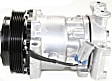 1998 Chevrolet Express 2500 - A/C Compressor, 4.33in Diameter; 6 Groove; HT6; Hoses Built to Top; PAG 46 Oil; with 2 O'Clock Coil, With Clutch, 6-Groove Pulley, 8 Cyl 6.5L