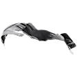 Front, Passenger Side, Rear Section Fender Liner, Wheelhouse Liner