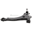 Front, Passenger Side, Lower Control Arm, Includes Nuts