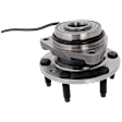 Front, Driver or Passenger Side Wheel Hub, With Bearing, With Sensor, 6 x 5 in. Bolt Pattern