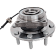 Front, Driver or Passenger Side Wheel Hub, With Bearing, With Sensor, 8 x 6.5 in. Bolt Pattern, RWD