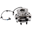 Front, Driver or Passenger Side Wheel Hub, With Bearing, With Sensor, 8 x 6.5 in. Bolt Pattern