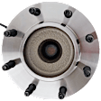 Front, Driver or Passenger Side Wheel Hub, With Bearing, With Sensor, 8 x 6.5 in. Bolt Pattern