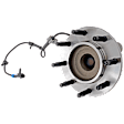 Front, Driver or Passenger Side Wheel Hub, With Bearing, With Sensor, 8 x 6.5 in. Bolt Pattern